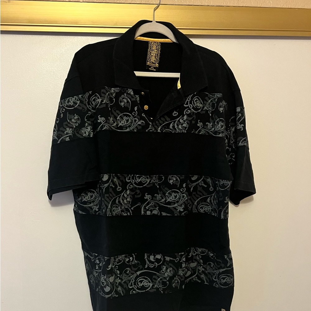 South Pole black polo shirt.